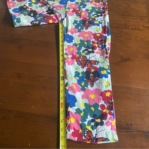 Nordstrom x Cristina Martinez Organic Cotton Bright Floral Artsy Overalls Sz. 8 - Picture 7 of 11